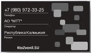 Кто звонил с 9809723325 - регион и оператор